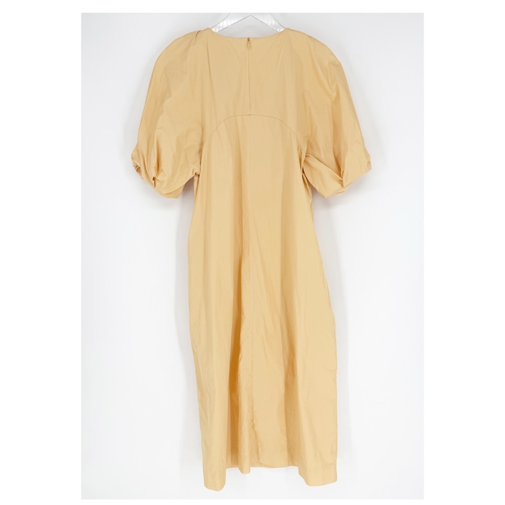 COS Puff Sleeve Midi Dress 12 Yellow - Picture 3 of 8